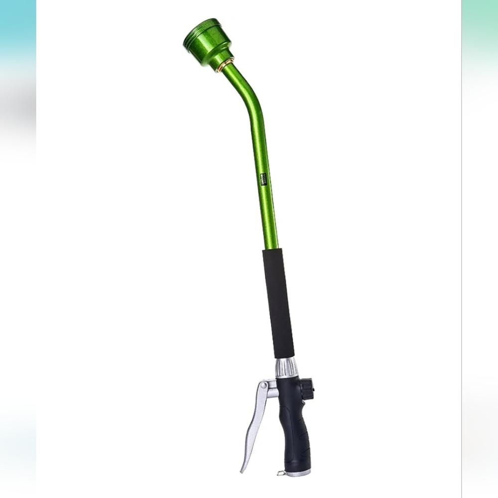 New in box! Bright Green Stainless Steel Watering Sprayer Wand Hose Attachment